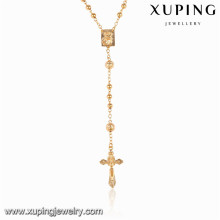 43190 Xuping jóias religiosas banhado a ouro rosário colares para as mulheres